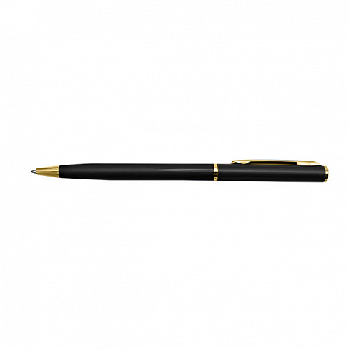 Ручка шариковая BL металлическая, золотой клип,черный корпус - канцтовары в Минске